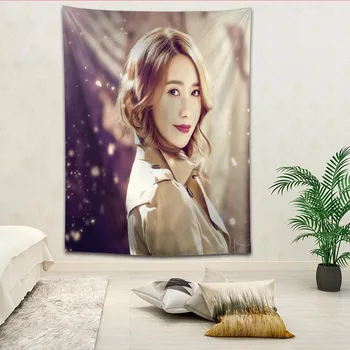 Custom Lim Yoona spausdinti Kūrybos gobelenas kambarį miegamojo sienos fone audinio kabo tapybos mažų šviežių
