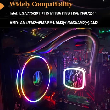 DarkFlash Vandens Aušinimo PC Atveju CPU Aušintuvas Su RGB, ventiliatorius Radiatoriaus integruota Skysčio Aušinimo LGA 2011/1366/115X/AM4