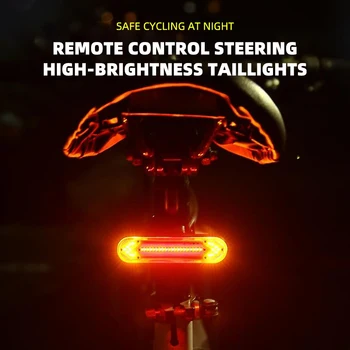 Dviračių posūkio signalo lemputė dviračių uodegos šviesos USB Įkrovimo lemputė naudotis belaidžio galinis žibintas nuotolinio valdymo pulto LED šviesa