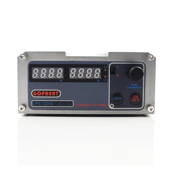 GOPHERT CPS-3205E tikslumo kompaktinis Skaitmeninis Reguliuojamas DC Maitinimo OVP/OCP/OTP mažos galios 32V5A 110V-230V 0.01 V/0.01 A+ 38PLUG