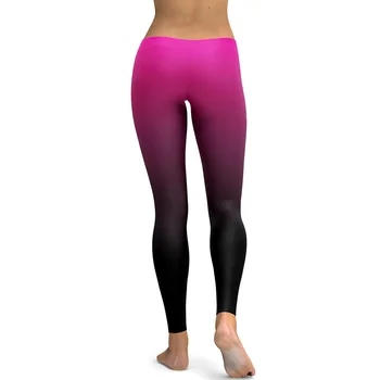 Gradientas Violetinė Antblauzdžiai 3D Spausdinimo Moterų Slim Fitneso Antblauzdžiai Aukšto Juosmens Elastinga Priežastinis Antblauzdžiai Plius Dydis Leggins Mujer