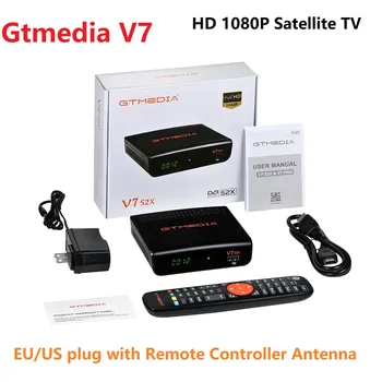 Gtmedia V7 Palydovinis Imtuvas HD 1080P ES MUMS Plug Set Top Box, TV DVB-S2 Imtuvas Skaitmeninis Wifi su Antena Nuotolinio valdymo pultelis