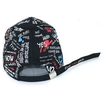 Hip-Hop Grafiti beisbolo kepuraitę Vasarą, Rudenį medvilnės reguliuojamas mados lenktas sporto skrybėlės gatvės stiliaus juokinga kepurės unisex