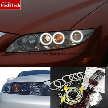 HochiTech BALTA 6000K CCFL priekinis žibintas Halo Demonas Angelo Akys Rinkinys angel eyes apšvietimui Mazda6 