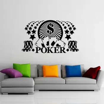 Kazino Lipdukas Lošimų Decal Lošti Pokerio Plakatai Vinilo Sienos Lipdukai Namų Apdailos Ir Dekoro, Sienų Lipdukas Kazino
