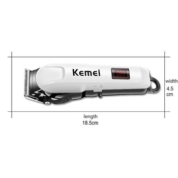 Kemei KM-809A Profesionali Įkraunama Elektros Mažesne Mašina skystųjų KRISTALŲ Plaukų Clipper Įrankis, Profesionalus Greito Įkrovimo Plaukų Žoliapjovės