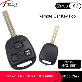 KEYECU 3 Mygtuką Naujas Pakeitimas Nuotolinio Automobilio Raktas Fob 314.4 MHz Lexus RX330 RX350 RX400h RX450h TOY48 Ašmenys FCC ID: HYQ12BBT