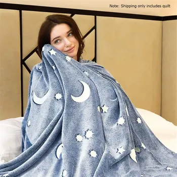 Kilimų antklodė aksomo namuose žvaigždės šviečia šviesos antklodė super minkštas tinka lova, sofa žvaigždžių antklodė 1pcs