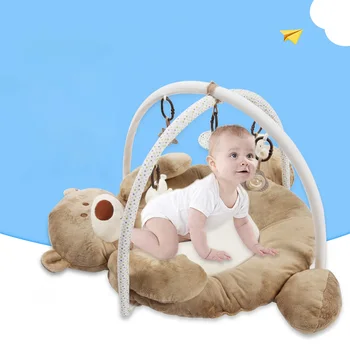 Kūdikių muzikos bear žaidimas antklodė baby medžiaga fitneso stovo nuskaitymo kilimėlis švietimo žaislai 0-1-2 metų