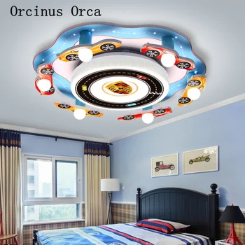 Kūrybinės animacijos automobilių lenktynių modelis lubų lempa berniukas, miegamojo, vaikų kambario lempa, spalva asmenybės prabangių automobilių lubų lempa