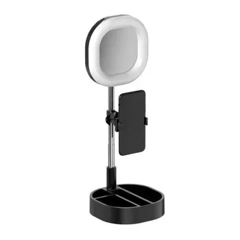 LED Selfie Žiedas Šviesiai Foto Kamera, Šviesos, Fotografijos Pritemdomi Vaizdo Šviesos, su Stovu Telefono Laikiklis, skirtas Makiažas 