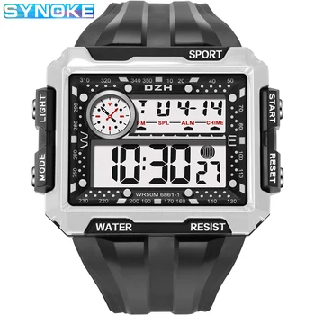 LED Skaitmeniniai Laikrodžiai Mens Prabangos Prekės ženklo Mados vyriški Sportiniai Žiūrėti Vandeniui Didelis Ciferblatas Laikrodis Žadintuvas Vyrų reloj deportivo Naujas