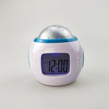 LED Skaitmeninis Laikrodis-Žadintuvas Atidėti Žvaigždžių Žvaigždė Žėrintis Žadintuvas Vaikams, Kūdikio Kambarys Kalendorius Termometras Nakties Šviesos Projektorius
