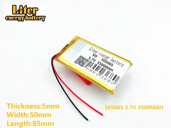 Ličio polimerų įkraunama baterija 3.7 V 505085 Ličio polimerų baterija 3500mAh DVR,GPS,mp3,mp4,mobilųjį telefoną,garsiakalbio, baterijos