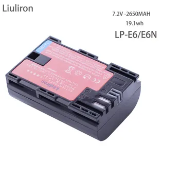 LPE6N LP E6 LPE6 LP-E6 LP E6N LP-E6N Baterija 2650mAh Canon EOS 5DS R 5D Mark II, 5D Mark III 6D 7D 80D EOS 5DS R Kameros