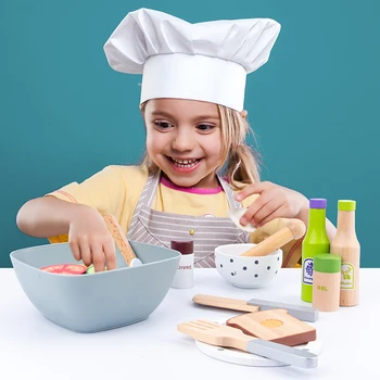 Mediniai Virtuvės Žaislai Apsimesti Žaisti Vaikams Virtuvės Rinkinys Pjovimo Magnetinio Vaisių, Daržovių Miniatiūrinės Maisto Mergaičių Žaislai, Edukaciniai Žaislai