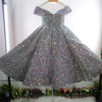 Merginos Pirmosios Komunijos Suknelė Vaikų Inscenizacija Kamuolys Suknelė Mergina Gėlių Vestuvių Blizgančiais Suknelės Vaikams Fortepijono Atlikimo Vestidos