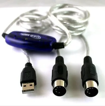 MIDI USB Kabelis Converter KOMPIUTERIO Muzikos Klaviatūros redagavimo line elektrinis pianinas Adapterio kabelis