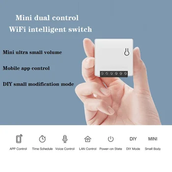 MINI Dual Kontrolės Wifi Smart Jungikliai Laikmatis 