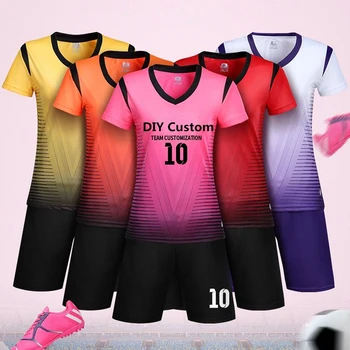 Moterų futbolo džersis rinkiniai moterų sporto rinkinį, tinklinio, futbolo megztiniai, marškiniai mokymo šortai, kostiumų, uniformų atkreipti vartotojo atliekamas spausdinimas
