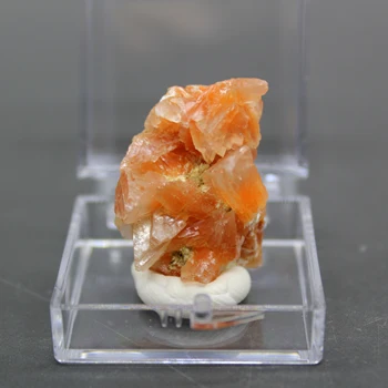 Natūralus Apelsinų Apophyllite Mineralinių Kristalų Mėginių Rūdos Crystal Rock akmenys ir kristalai kvarco dėžutės dydis 34mm nemokamas pristatymas