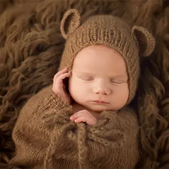 Naujagimio fotografijos rekvizitai,Moheros miego maišas kūdikių fotografija rekvizitai