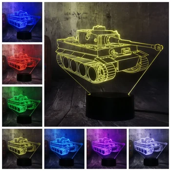 Naujas Dizainas Cool Mašinos Bako Naujovė Stalo Lempa 3D LED Nakties Šviesa 7 Spalvų Kaita, Svetainės Dekoro Blizgesio Vaikas Kalėdų lempos Žaislas