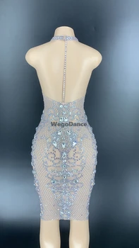 Naujas Seksualus Akių Diamond Skaidrus Suknelė Gimtadienio Moterys Oficialų Suknelė Konkurencijos Vakare Mantija Soiree