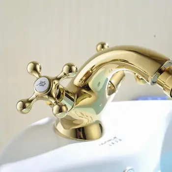 Nemokamas Pristatymas Europa stiliaus Aukso Bidė Maišytuvas Vonios kambarys dviguba rankena vonios kambarys aukso bidė maišytuvas maišytuvas karšto ir šalto bakstelėkite JM7117