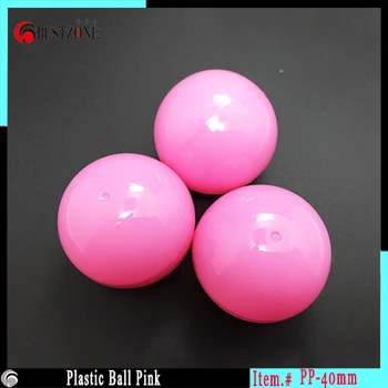 Nemokamas pristatymas, geros kokybės 40mm rožinės spalvos su PP medžiagos, plastikinės kapsulės kamuolys