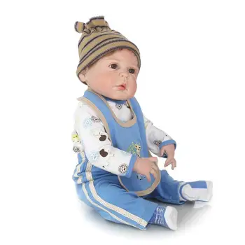 NPKCOLLECTION tikroviška reborn baby doll visą vinilo silikono minkštas nekilnojamojo švelnus prisilietimas lėlės partneris fof vaikams Gimtadienio dovana