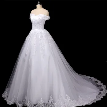 Nėrinių Suknelės, Vestuvių Suknelė Iki 2021 M. Pigūs Vestido De Noiva Skraiste Princesė Mariage Plus Size Ilgai Traukinio Tiulio Bridal Vestuvinė Suknelė