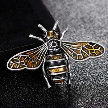 Prabangos Prekės emalio Bitės sagė pin Vyrų Juvelyrikos Prekės ženklo Moterų Pareiškimą Punk Bijoux, broches bijuteriras Krepšiai Priedas