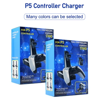 PS5 Žaidimų Valdiklis Krovimo Doko Stotis Įkroviklis Dual Įkrovimo lizdas LED Indikatorius Stovėti Playstation5 PS5 Gamepad Accessory