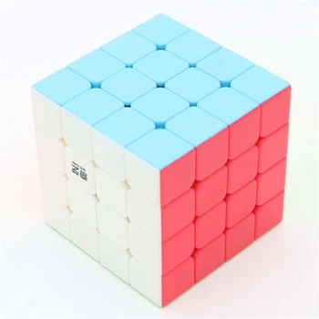 QIYI 4x4x4 Solid Color Magic Cube Žaislai Vaikams Profesija Greičio Įspūdį Pavasario Kubeliai Vaikams Dovanas Švietimo Cubo Magico