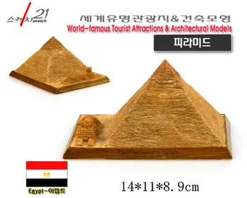 Rankų Dervos Amatų Pasaulio Architektūros Egipto Piramidės Senovės Pastato Modelis Home Office Apdaila Verslo Dovana