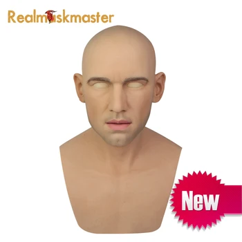 Realmaskmaster suaugusiųjų latekso realus maskuotis silikono kaukė vyras visą veidą šalis šalis kaukės fetišas nekilnojamojo odos