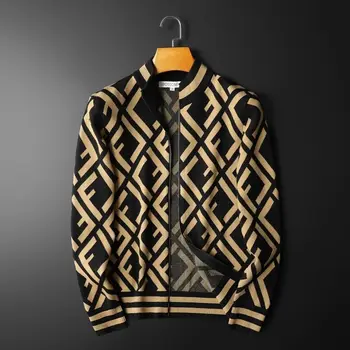 Rudens / žiemos 2020 vyrų megztas megztinis asmeninį mados vyrų korėjos stiliaus užtrauktukas megztinis kailis vyrų mados