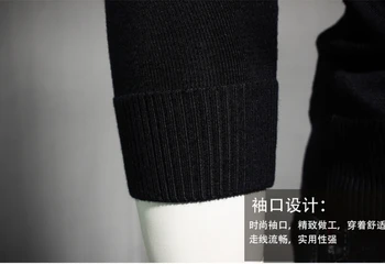 Rudenį Atsitiktinis Vyrų Megztinis aukščiausios kokybės O-Kaklo sudurti Slim Fit Knittwear Mens Megztiniai Puloveriai Vyrai