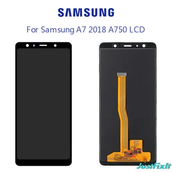 Samsung Galaxy A7 2018 SM-A750F A750F A750 LCD Ekranas Jutiklinis Ekranas skaitmeninis keitiklis Asamblėjos Pakeisti 