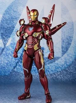 SHF Marvel Keršytojas endšpilis Ironman MK50 Nano Ginklas Nustatyti TŪRIO.2 Sąnarių Kilnojamojo Figūrėlių, Žaislai