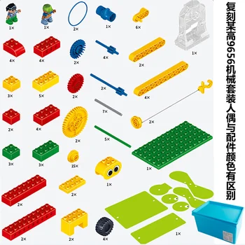 SS Suderinama su LEGOes Duplo 9656 Dalelių Blokai Švietimo Įstaigų Kamieninių Robotas Mokslo, Technologijų Rinkinys 2*4*8