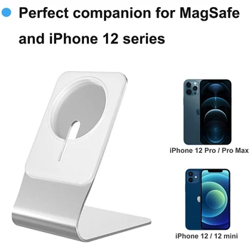 Stovėti MagSafe Įkroviklį, Aliuminio Stalinio Telefono Stovas Laikiklis Suderinami su Apple MagSafe Įkrauti IPhone 12/12Pro/12 Mini