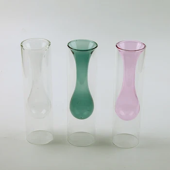 Strongwell Europos Kūrybos Dvigubo Sluoksnio Stiklo Vaza Su Vidiniu Mazgas Hydroponic Gėlių Kompozicijų Vazos, Namų Dekoravimo, Dovanų
