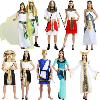 Suaugusiųjų grupė cosplay Senovės Arabijos Senovės Egipto Egipto Karalius Faraonas Imperatorienė Karalienė Kleopatra Kunigas Kostiumai, Drabužiai moterims