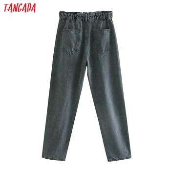 Tangada 2020 mada moterims, laisvi džinsai, kelnės ilgos kelnės strethy juosmens kišenės mygtukai moterų kelnes 6P7