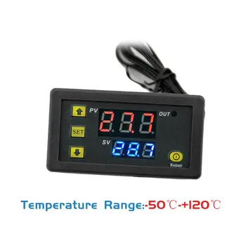 Temperatūros Reguliatorius Relay Dual Skaitmeninis LED Ekranas, Šildymo, Vėsinimo Reguliavimo Termostato Jungiklį W329