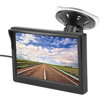 TFT skystųjų KRISTALŲ Ekranas Automobilį Belaidžio Atbulinės eigos Atsarginė Kamera Galinio vaizdo Sistemos Komplektas, Galima VCD / DVD / GPS / vaizdo kamera