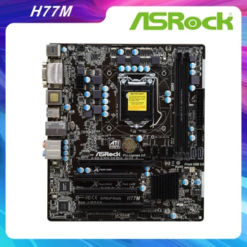 Už ASRock H77M H77 DDR3 MATX LGA 1155 plokštė Desktop Core i7/i5/i3 HDMI Naudoti pagrindinėse plokštėse