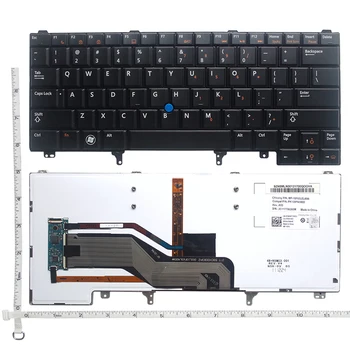 Už Dell Latitude E5420 E5420M E5430 E6220 E6230 E6320 E6330 klaviatūra, US išdėstymas juodos spalvos nešiojamojo kompiuterio klaviatūra su apšvietimu